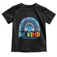 Autism Acceptance Toddler T Shirt Rainbow in April We Wear Blue Ribbon Autism