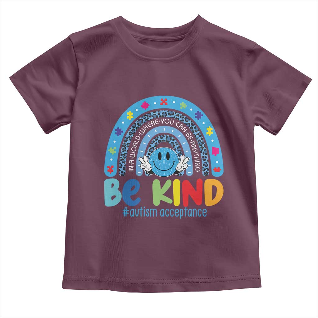 Autism Acceptance Toddler T Shirt Rainbow in April We Wear Blue Ribbon Autism