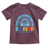 Autism Acceptance Toddler T Shirt Rainbow in April We Wear Blue Ribbon Autism