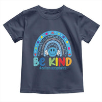 Autism Acceptance Toddler T Shirt Rainbow in April We Wear Blue Ribbon Autism