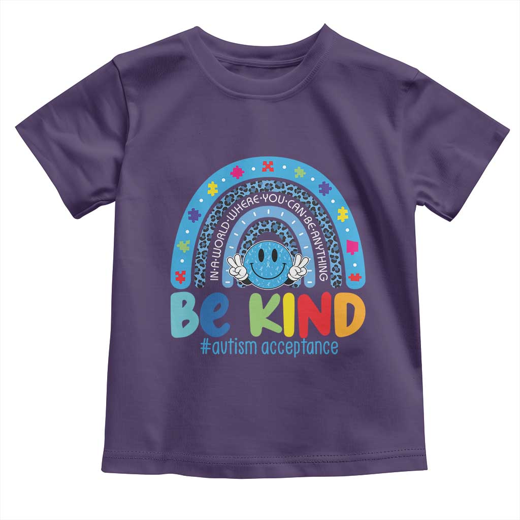 Autism Acceptance Toddler T Shirt Rainbow in April We Wear Blue Ribbon Autism