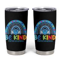 Autism Acceptance Tumbler Cup Rainbow in April We Wear Blue Ribbon Autism