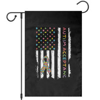 Autism Acceptance Garden Flag American Flag Neurodivergent Support Ribbon Puzzle