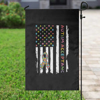Autism Acceptance Garden Flag American Flag Neurodivergent Support Ribbon Puzzle