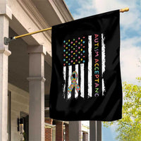 Autism Acceptance Garden Flag American Flag Neurodivergent Support Ribbon Puzzle