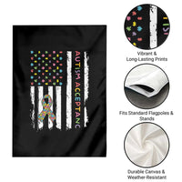 Autism Acceptance Garden Flag American Flag Neurodivergent Support Ribbon Puzzle