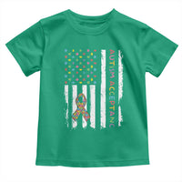Autism Acceptance Toddler T Shirt American Flag Neurodivergent Support Ribbon Puzzle