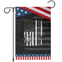 Autism Acceptance Garden Flag American Flag Neurodivergent Support Ribbon Puzzle