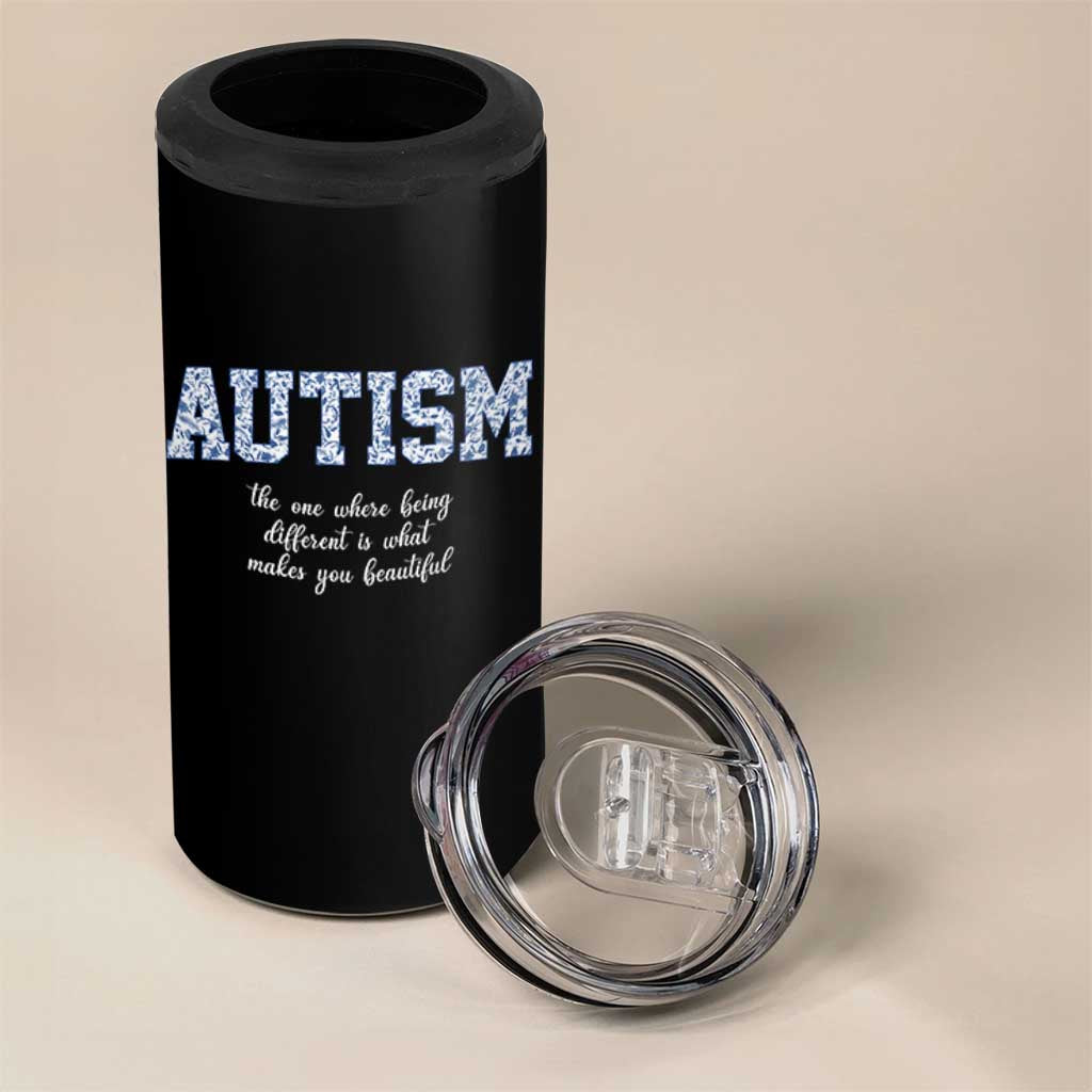 Autism Acceptance 4 in 1 Can Cooler Tumbler Autistic Acceptance Inspirational