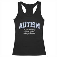 Autism Acceptance Racerback Tank Top Autistic Acceptance Inspirational