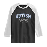 Autism Acceptance Raglan Shirt Autistic Acceptance Inspirational