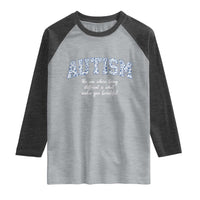 Autism Acceptance Raglan Shirt Autistic Acceptance Inspirational