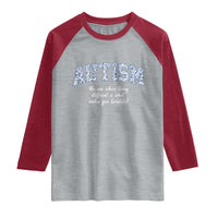 Autism Acceptance Raglan Shirt Autistic Acceptance Inspirational