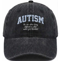 Autism Acceptance Washed Cotton Baseball Cap Autistic Acceptance Inspirational
