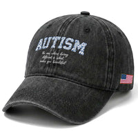 Autism Acceptance Washed Cotton Baseball Cap Autistic Acceptance Inspirational