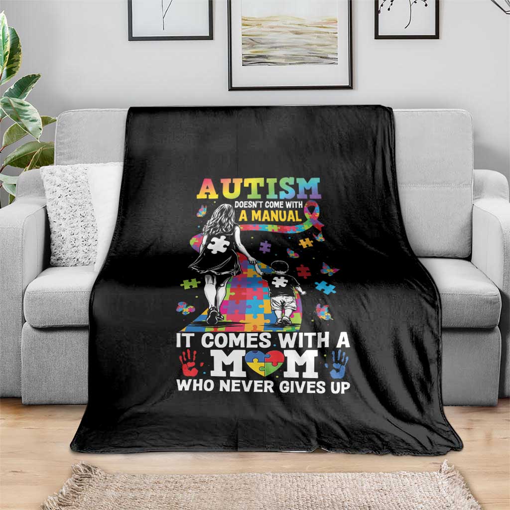 Autism Acceptance Throw Blanket Doesn't Come with a Manual Autism Mom