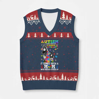 Autism Acceptance V-Neck Knit Sweater Vest Doesn't Come with a Manual Autism Mom