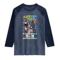 Autism Acceptance Raglan Shirt Doesn't Come with a Manual Autism Mom