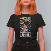 Autism Acceptance T Shirt For Women Doesn't Come with a Manual Autism Mom