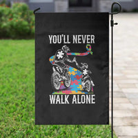 Autism Acceptance Garden Flag Autism Dad Motocross Rider Father Son Support