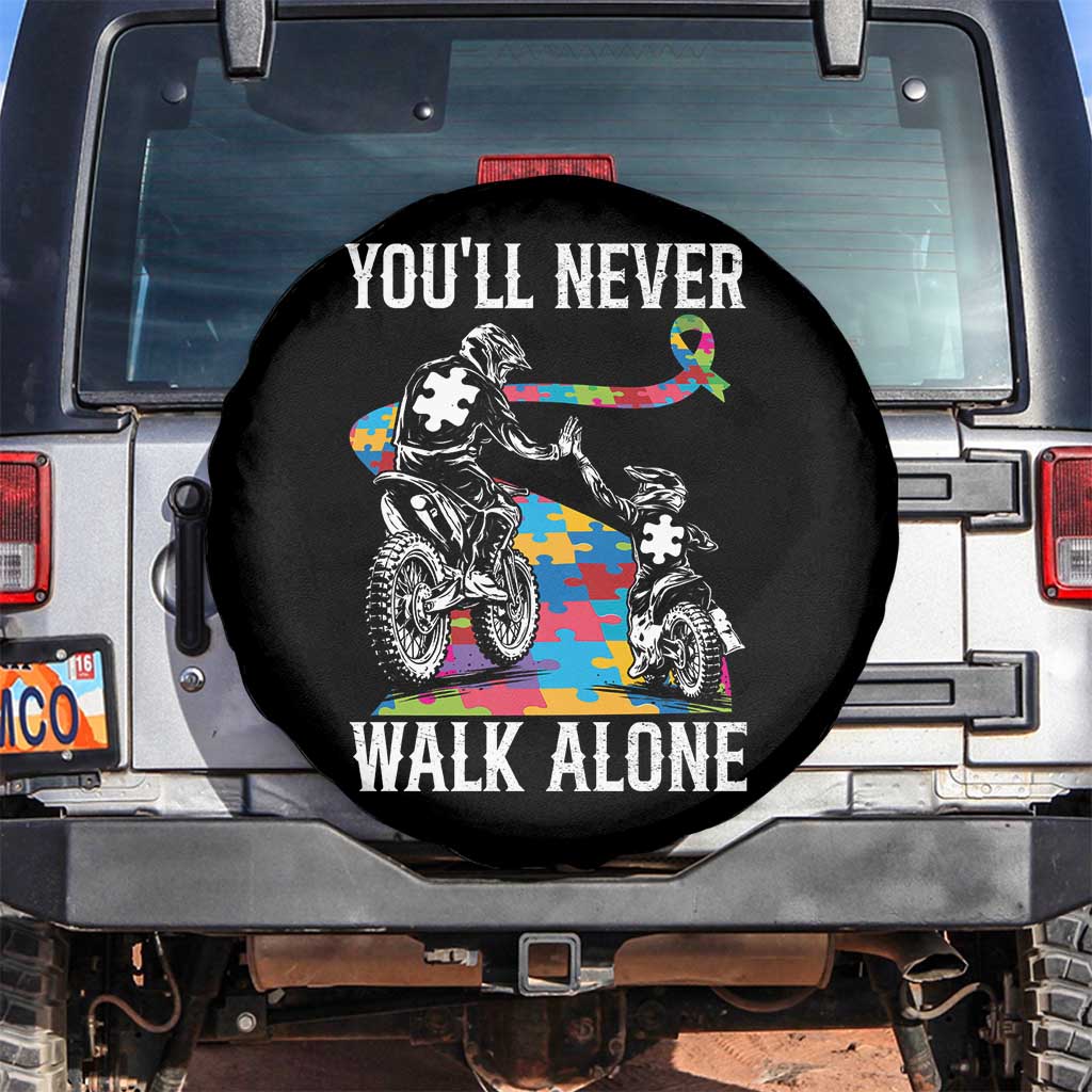 Autism Acceptance Spare Tire Cover Autism Dad Motocross Rider Father Son Support