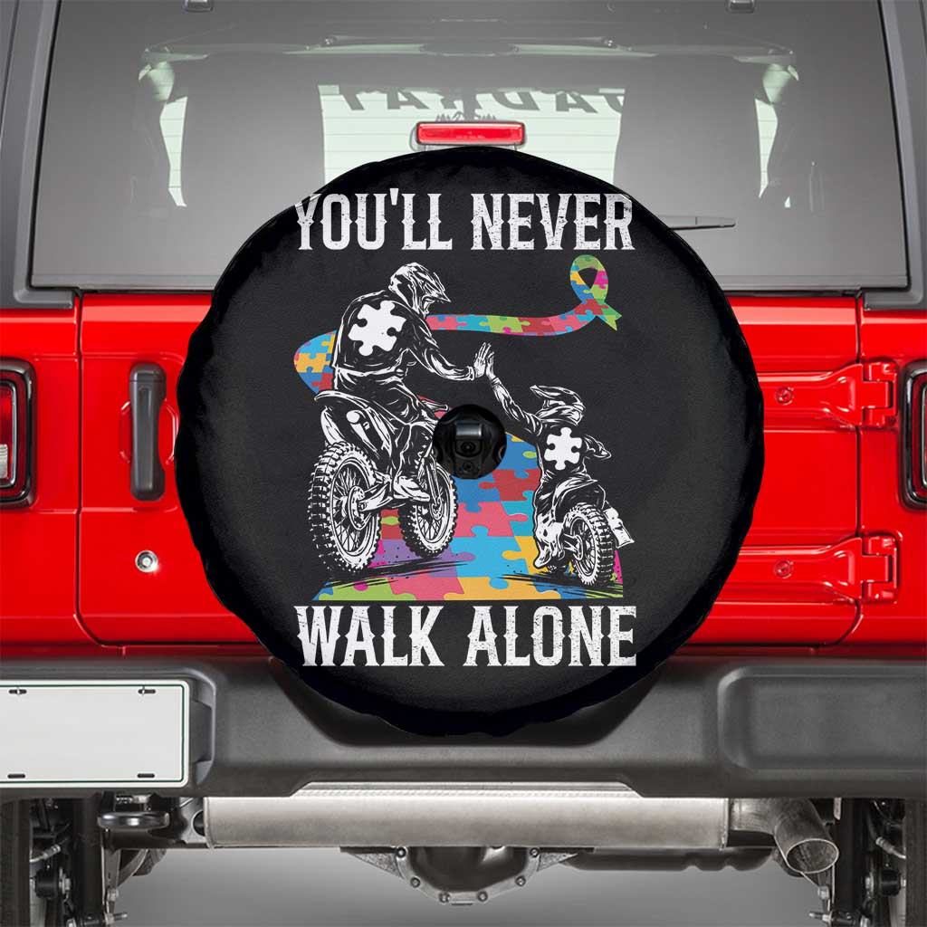 Autism Acceptance Spare Tire Cover Autism Dad Motocross Rider Father Son Support