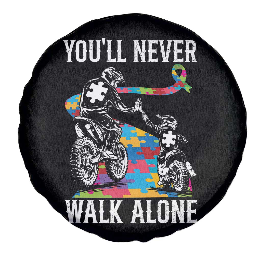 Autism Acceptance Spare Tire Cover Autism Dad Motocross Rider Father Son Support