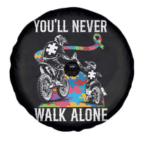 Autism Acceptance Spare Tire Cover Autism Dad Motocross Rider Father Son Support
