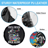Autism Acceptance Spare Tire Cover Autism Dad Motocross Rider Father Son Support