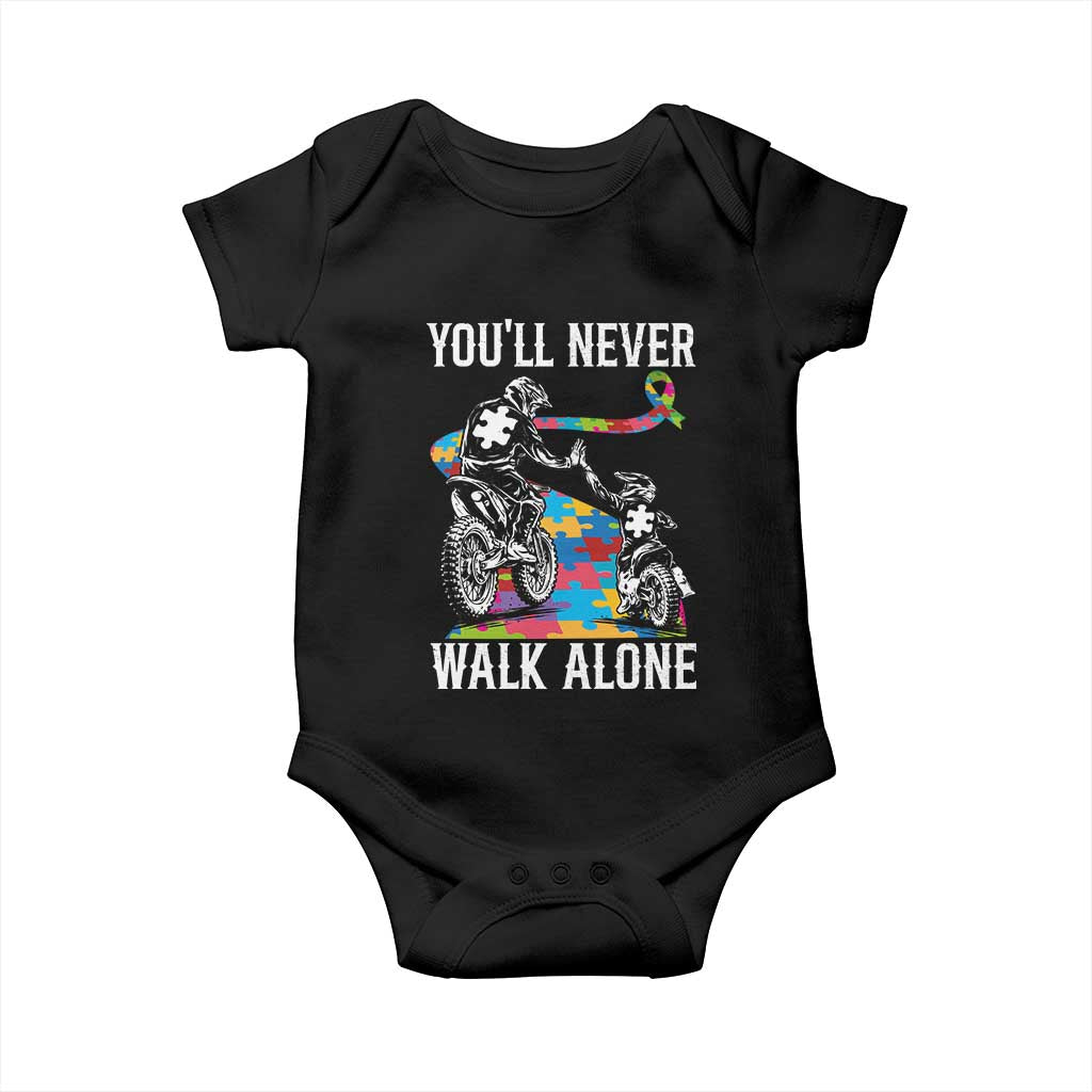 Autism Acceptance Baby Onesie Autism Dad Motocross Rider Father Son Support