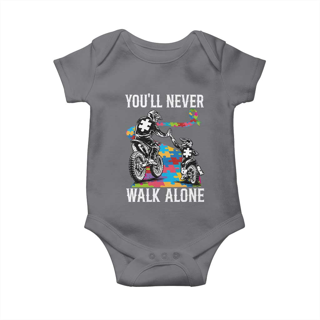 Autism Acceptance Baby Onesie Autism Dad Motocross Rider Father Son Support