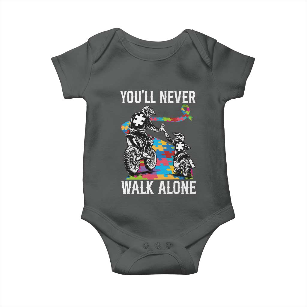Autism Acceptance Baby Onesie Autism Dad Motocross Rider Father Son Support
