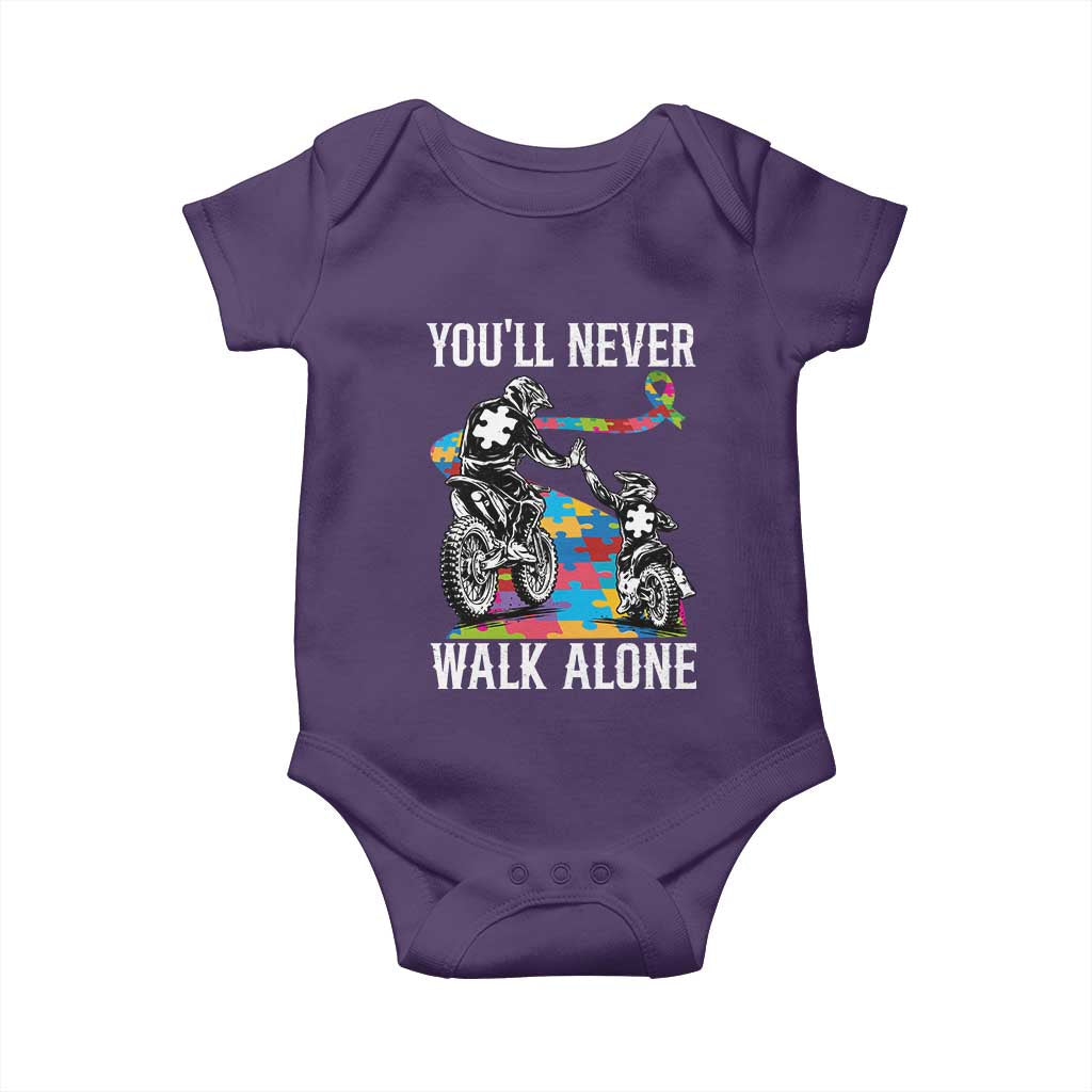 Autism Acceptance Baby Onesie Autism Dad Motocross Rider Father Son Support