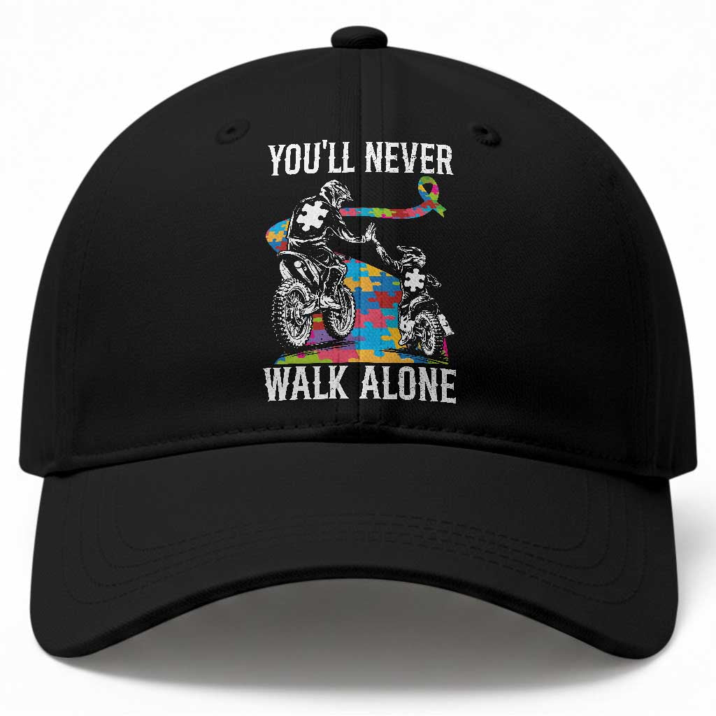 Autism Acceptance Baseball Cap Autism Dad Motocross Rider Father Son Support