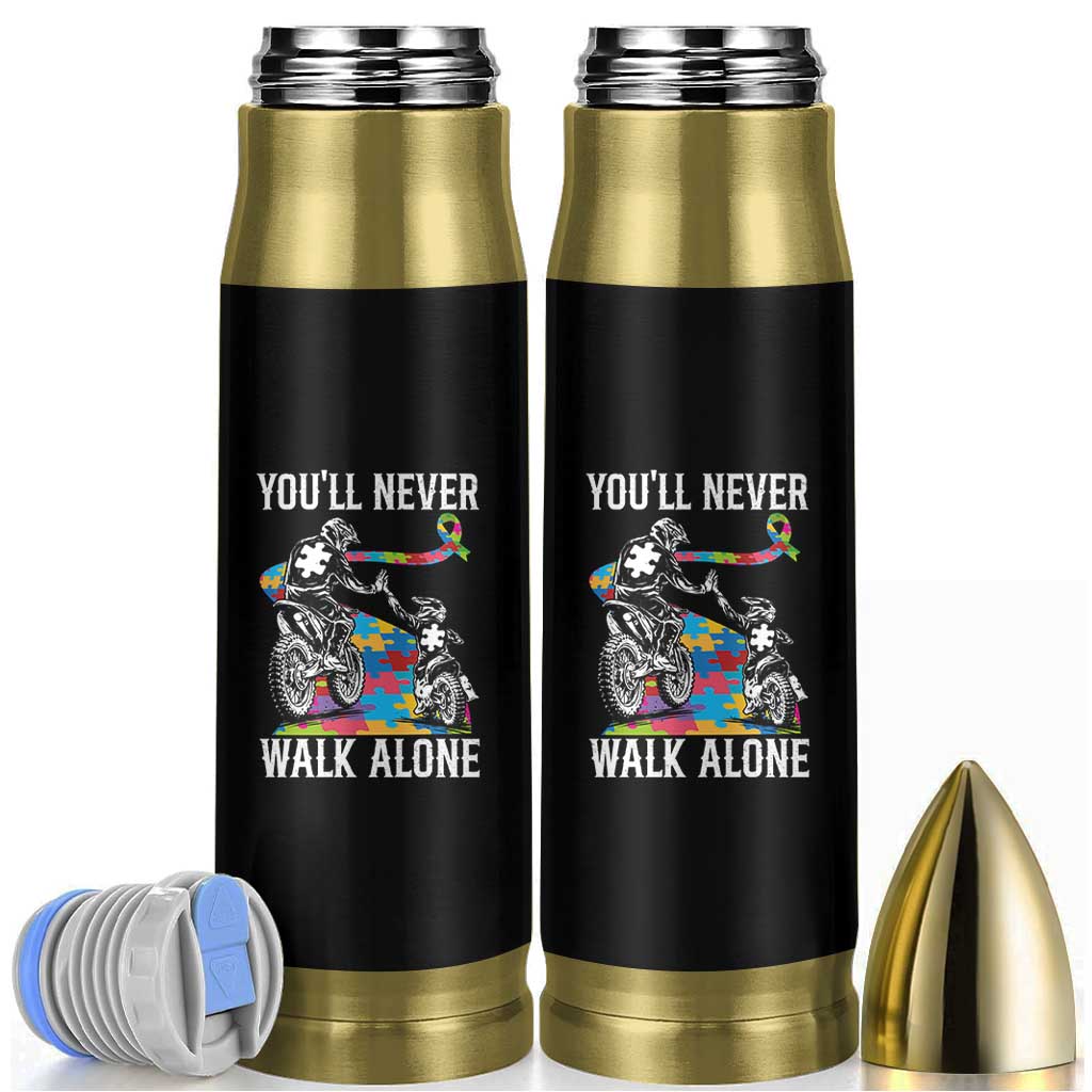 Autism Acceptance Bullet Tumbler Autism Dad Motocross Rider Father Son Support