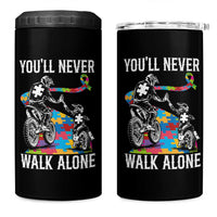 Autism Acceptance 4 in 1 Can Cooler Tumbler Autism Dad Motocross Rider Father Son Support