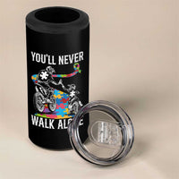 Autism Acceptance 4 in 1 Can Cooler Tumbler Autism Dad Motocross Rider Father Son Support