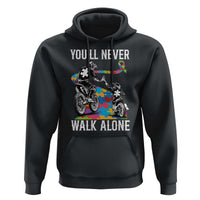 Autism Acceptance Hoodie Autism Dad Motocross Rider Father Son Support