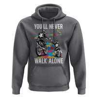 Autism Acceptance Hoodie Autism Dad Motocross Rider Father Son Support