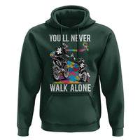 Autism Acceptance Hoodie Autism Dad Motocross Rider Father Son Support