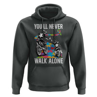 Autism Acceptance Hoodie Autism Dad Motocross Rider Father Son Support
