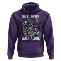 Autism Acceptance Hoodie Autism Dad Motocross Rider Father Son Support