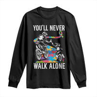Autism Acceptance Long Sleeve Shirt Autism Dad Motocross Rider Father Son Support