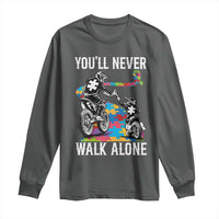Autism Acceptance Long Sleeve Shirt Autism Dad Motocross Rider Father Son Support