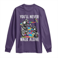 Autism Acceptance Long Sleeve Shirt Autism Dad Motocross Rider Father Son Support