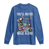 Autism Acceptance Long Sleeve Shirt Autism Dad Motocross Rider Father Son Support
