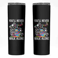 Autism Acceptance Skinny Tumbler Autism Dad Motocross Rider Father Son Support