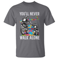 Autism Acceptance T Shirt Autism Dad Motocross Rider Father Son Support