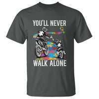 Autism Acceptance T Shirt Autism Dad Motocross Rider Father Son Support
