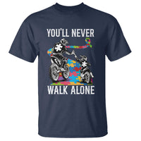 Autism Acceptance T Shirt Autism Dad Motocross Rider Father Son Support